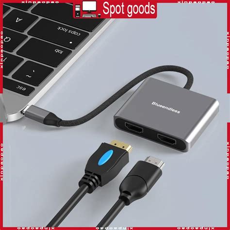 Xi อะแดปเตอร์แปลง Usb Type C เป็น Dual 4k สําหรับตัวแปลงจอภาพหลายจอ Shopee Thailand