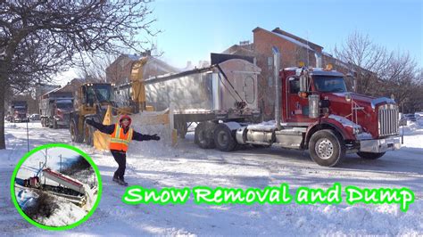 Snow Removal and Dump Drone Montreal Canada 街道清雪 航拍堆雪场 加拿大