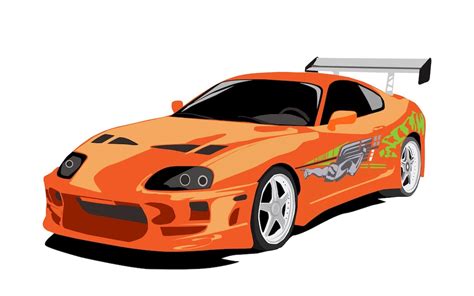 Premium Vector Toyota Supra Car Fast Furious