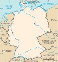 Carte De L Allemagne Avec Les R Gions Et Les Fleuves