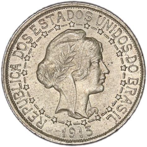 Moeda do Brasil 500 Réis 1911 Soberba Flor de Cunh