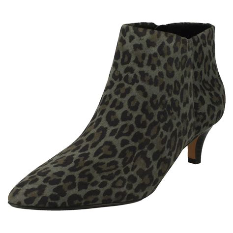 Ladies Clarks Kitten Heel Ankle Boots Linvale Sea Fruugo Uk