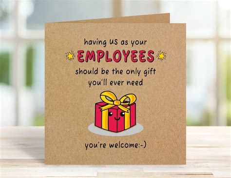 Boss Birthday Card Funny Birthday Card for Your Employer - Etsy