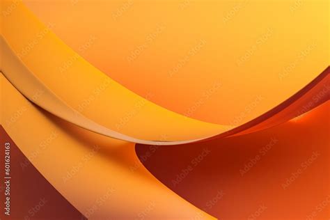 Gradient wallpaper in yellow and orange with smooth curves and space for text. Generative AI ...