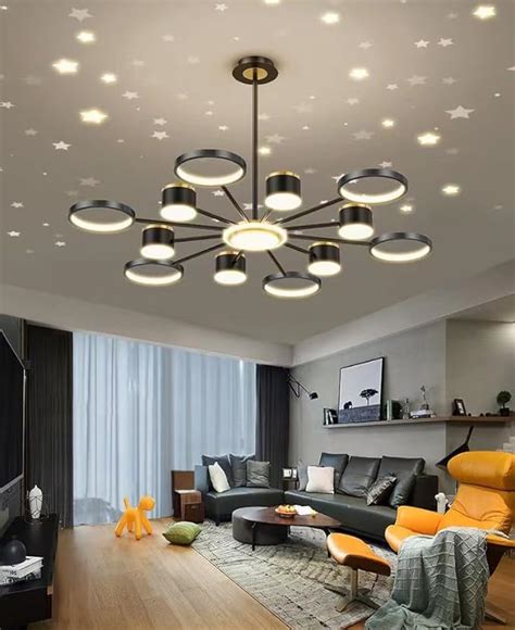 Buy CITRA 12 Light Led Gold Black Acrylic Modern Chandelier Ceiling