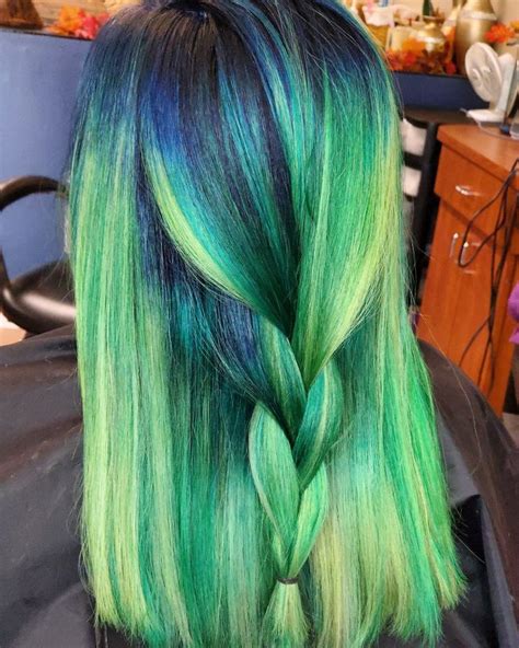 Vibrant Pulp Riot Hair Color Nightfall With Aquatic Absinthe Area