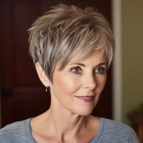 Flattering Short Hairstyles For Women Over With Fine Hair Gray