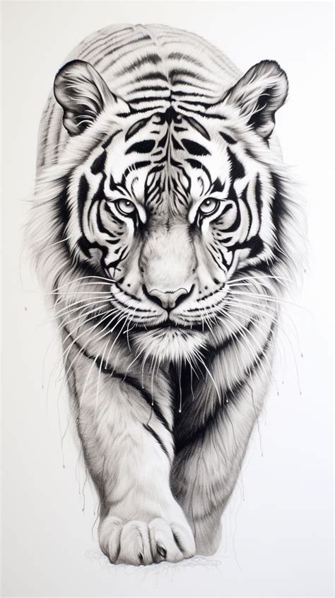 Elegance In Strength Tiger Artwork Em Tatuagem De Animais