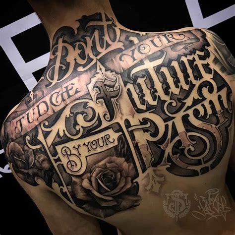 Upper Back Tattoo Lettering - Best Tattoo Ideas Gallery