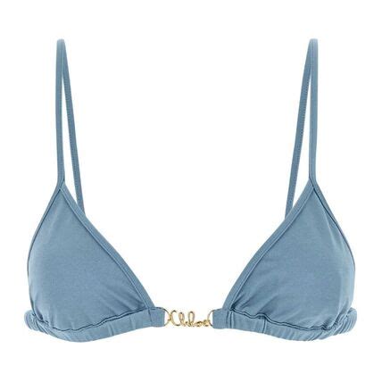 Chloe Cerulean blue stretch nylon bikini top Chloe ビキニ 122870156BUYMA