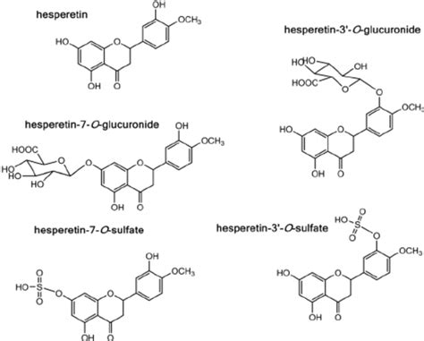 Chemical Structures Of Hesperetin Hesperetin 3 O Glucuronide Download Scientific Diagram