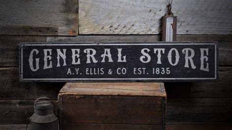 General Store Sign Custom Store Sign Rustic Store Sign Wood Etsy