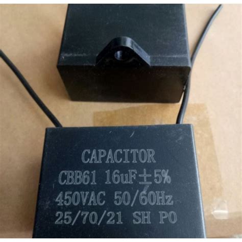 Jual Kapasitor Kotak 16uf 450VAC 400VAC Capacitor Pompa Air 16 Uf Mikro