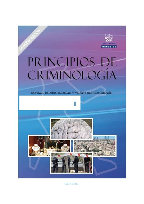 Principios de Criminología Nueva Edición Redondo Illescas y Garrido