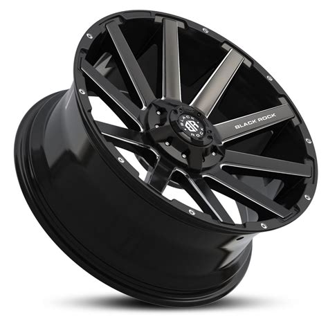 Black Rock Blade Satin Black Milled X X Wheel Tyre Package