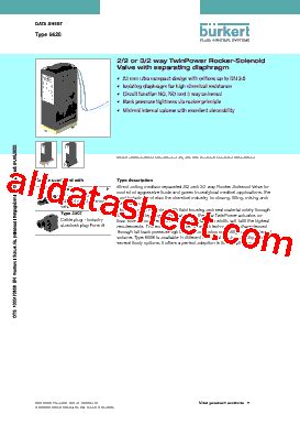 2507 Datasheet(PDF) - Christian Bürkert GmbH & Co. KG