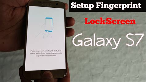 Samsung Galaxy S7s7 Edge Setup Finger Print Lock Screen Youtube