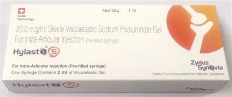 20 Mg Sterile Viscoelastic Sodium Hyaluronate Gel Intra Articular