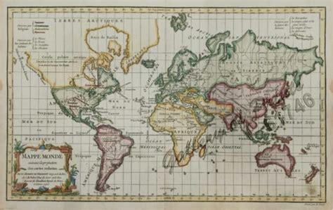 Mappe Monde suivant la projection des cartes reduites. – Gallery of Prints