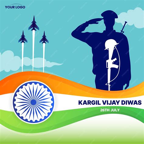 premium vector kargil vijay diwas celebration concept banner poster