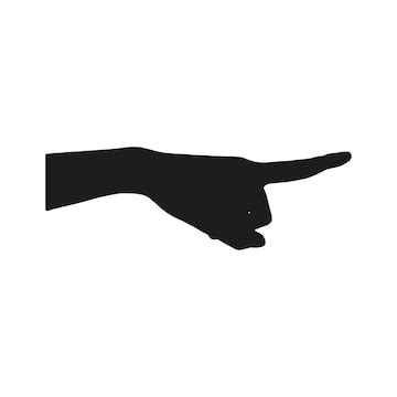 Premium Vector | Silhouette hand pointing something Hand pointing ...