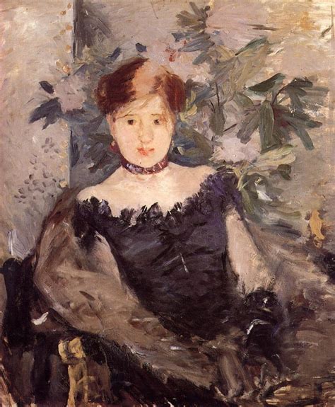 Woman In Black 1878 Painting Berthe Morisot Oil Paintings