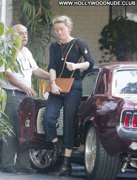 Beverly Hills Amber Heard Paparazzi Celebrity Beautiful Posing Hot Babe