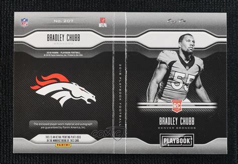 2018 Panini Playbook Rookie Playbook Jersey Autograph Printing Plate