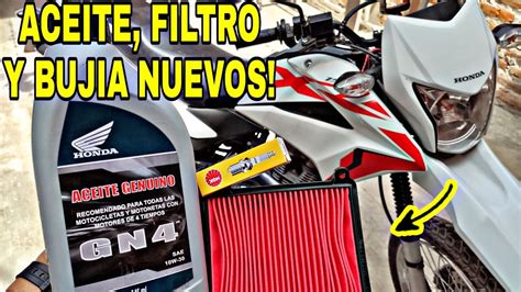 CAMBIO DE ACEITE FILTRO DE AIRE Y BUJÍA a la Honda xr150 El Vielza