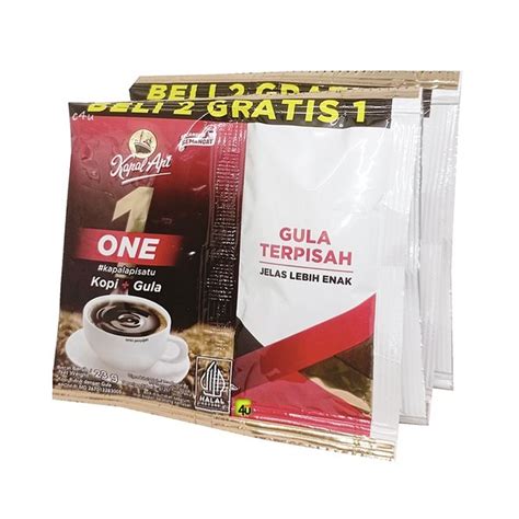 Jual Kapal Api ONE Kopi Hitam Gula Terpisah Paket 5 Sachet Di Lapak