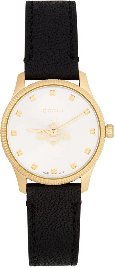 Gucci Black And Gold G Timeless Bee Watch Shopstyle