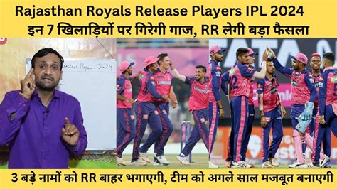 Rajasthan Royals Release Players Before Ipl Rr Squad Rr