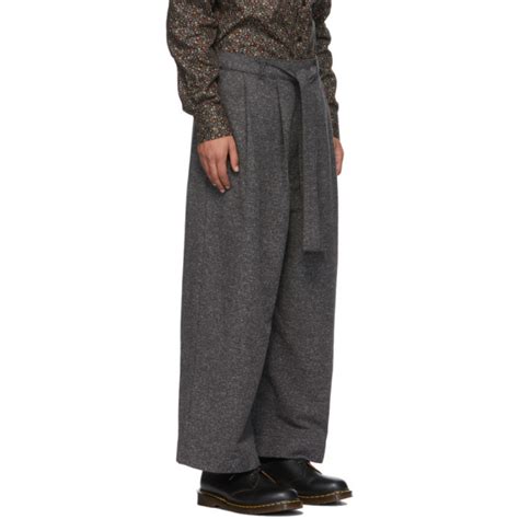 Naked And Famous Denim SSENSE Exclusive Grey Jazz Nep Trousers Naked