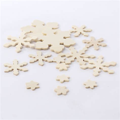 Assorted Unfinished Wood Snowflake Cutouts Snow Snowflakes