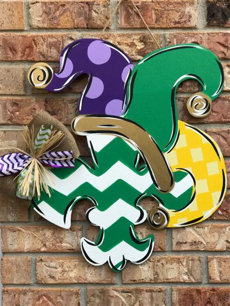 Mardi Gras Fleur De Lis Fleur De Lis Door Hanger Fleur De Crafts To