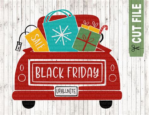 Black Friday Svg Red Truck Svg Christmas Truck Svg Black - Etsy