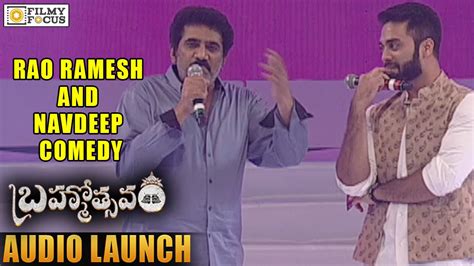 Rao Ramesh and Navdeep Comedy At Brahmotsavam Audio Launch - Filmyfocus ...