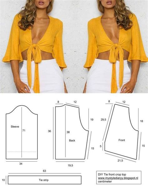 Maritânia Souza Top sewing pattern Crop top sewing pattern Diy