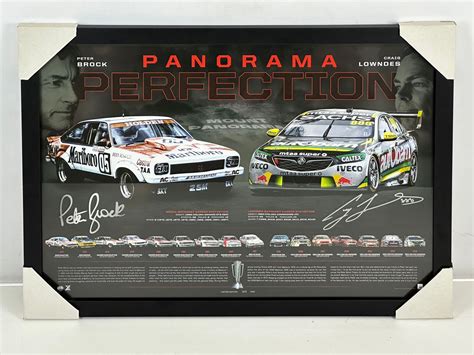 Panorama Perfection Peter Brock And Craig Lowndes Signed Memorabilia Pre