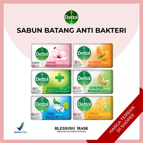 Jual Sabun Dettol Batang Anti Bakteri 60 Gr Murah Shopee Indonesia