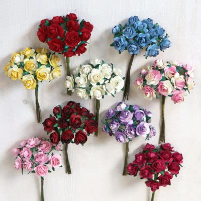 Mini Paper Roses | Bunch of Tiny Roses for Craft & Decoration