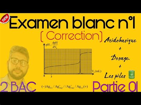 Correction Bac Blanc N Partie Chimie Acidobasique Les Piles