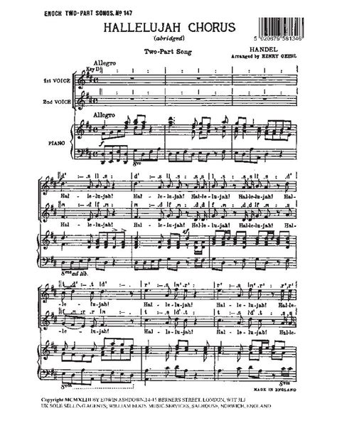 Hallelujah Chorus Sheet Music by George Frideric Handel | nkoda | Free ...