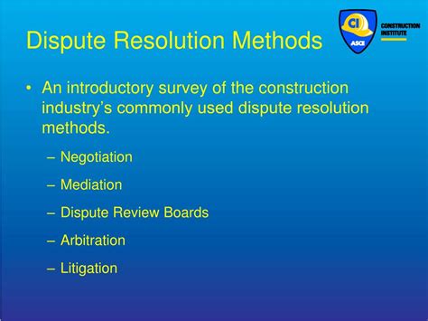 Ppt Dispute Resolution Methods Powerpoint Presentation Free Download