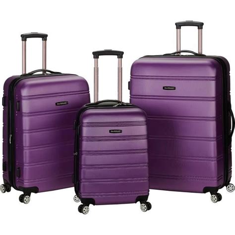 Melbourne Valise Rigide Extensible Roulettes Pivotantes Violet