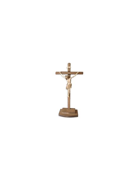 CRUZ CRISTO PEDESTAL MADERA RECTO 3COLORES 20 47CM