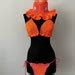 Orange Crochet Bikini Set Crochet Halter Bikini Top Crochet Bra Top Crochet Underweaer
