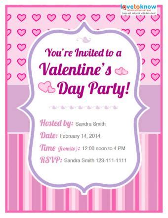 Valentine S Day Party Invitation Templates And Ideas LoveToKnow