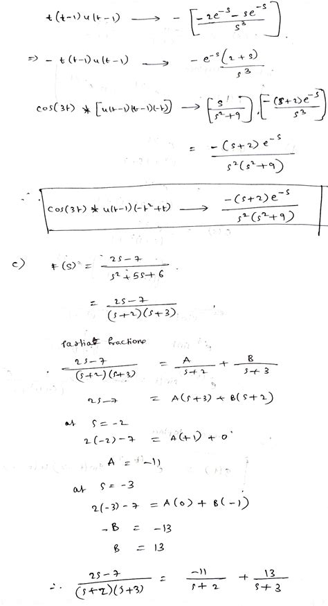 Solved Question A Find The Laplace Transform Of F T Te T Sin T