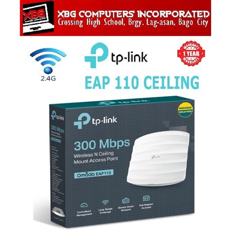 Tp Link Eap110 300mbps Wireless N Ceiling Mount Access Point Shopee